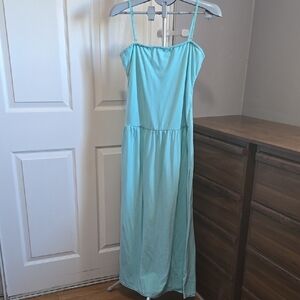 Light Blue Spaghetti Strap Maxi Dress
